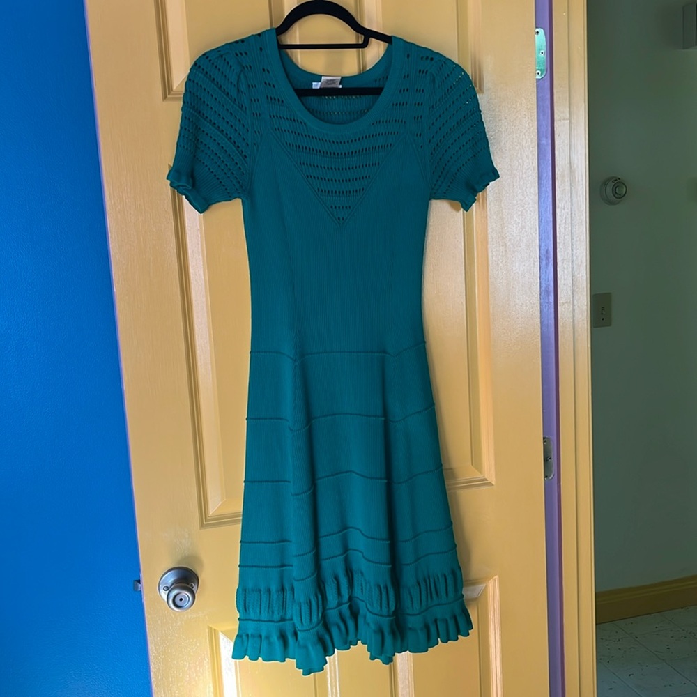 Maeve by Anthropologie green knit dress
